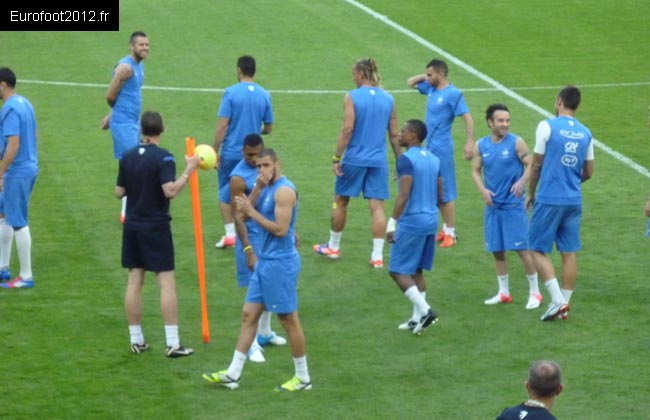 Entrainement des Bleus le 10 juin 2012